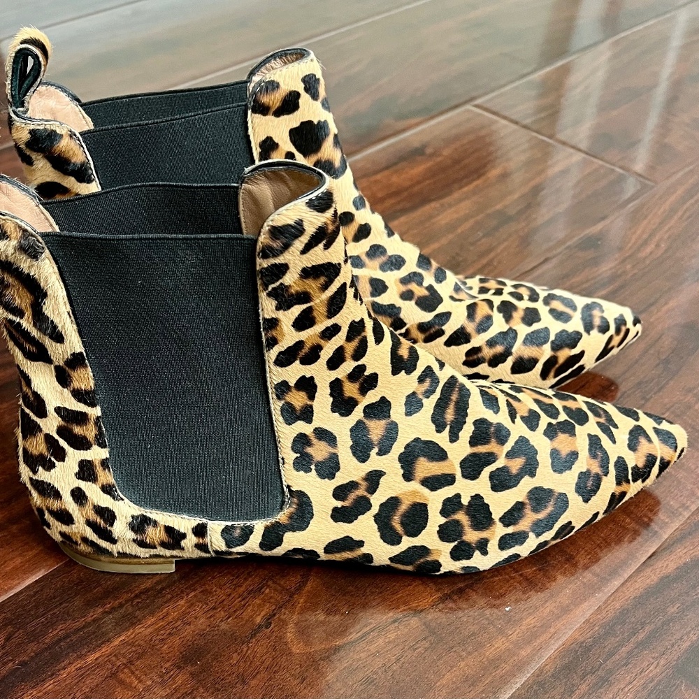 Chelsea Boots from Twin Set by Simona Barbieri in leopard pony skin sz 39